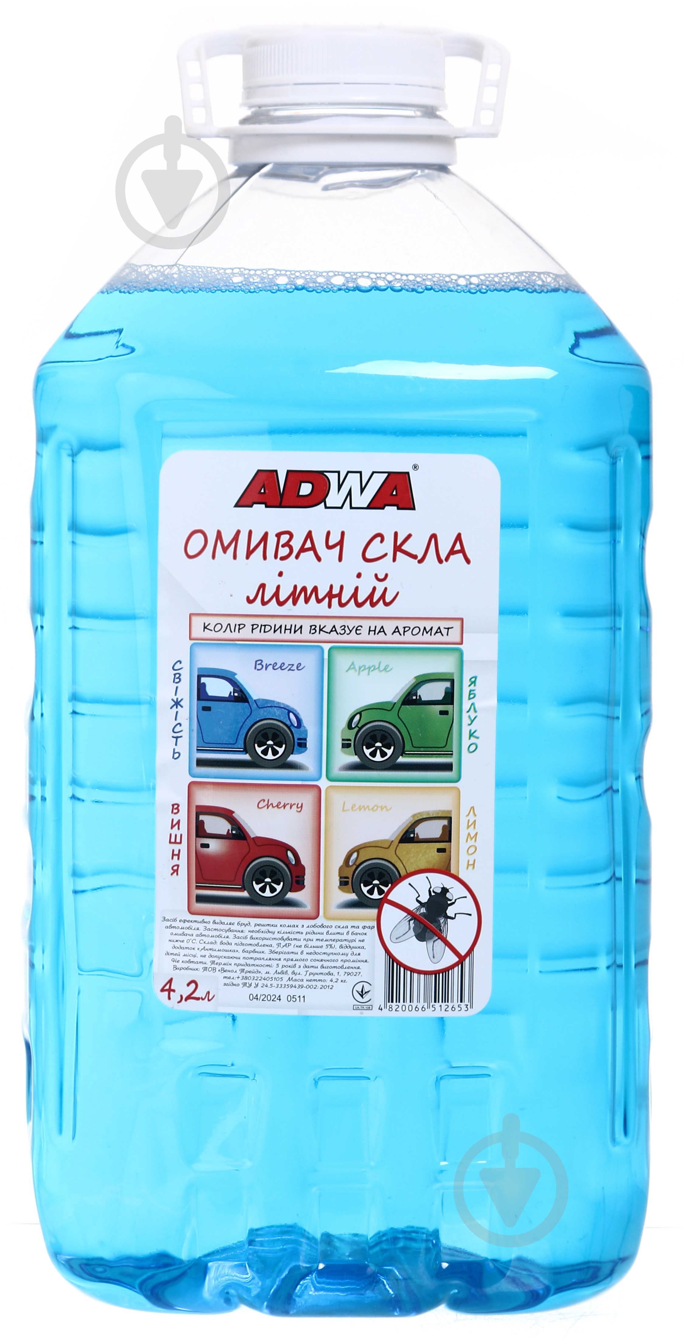 Омыватель стекла ADWA свежесть лето 4,2 л - фото 1 Омыватель стекла ADWA свежесть лето 4,2 л - фото 1