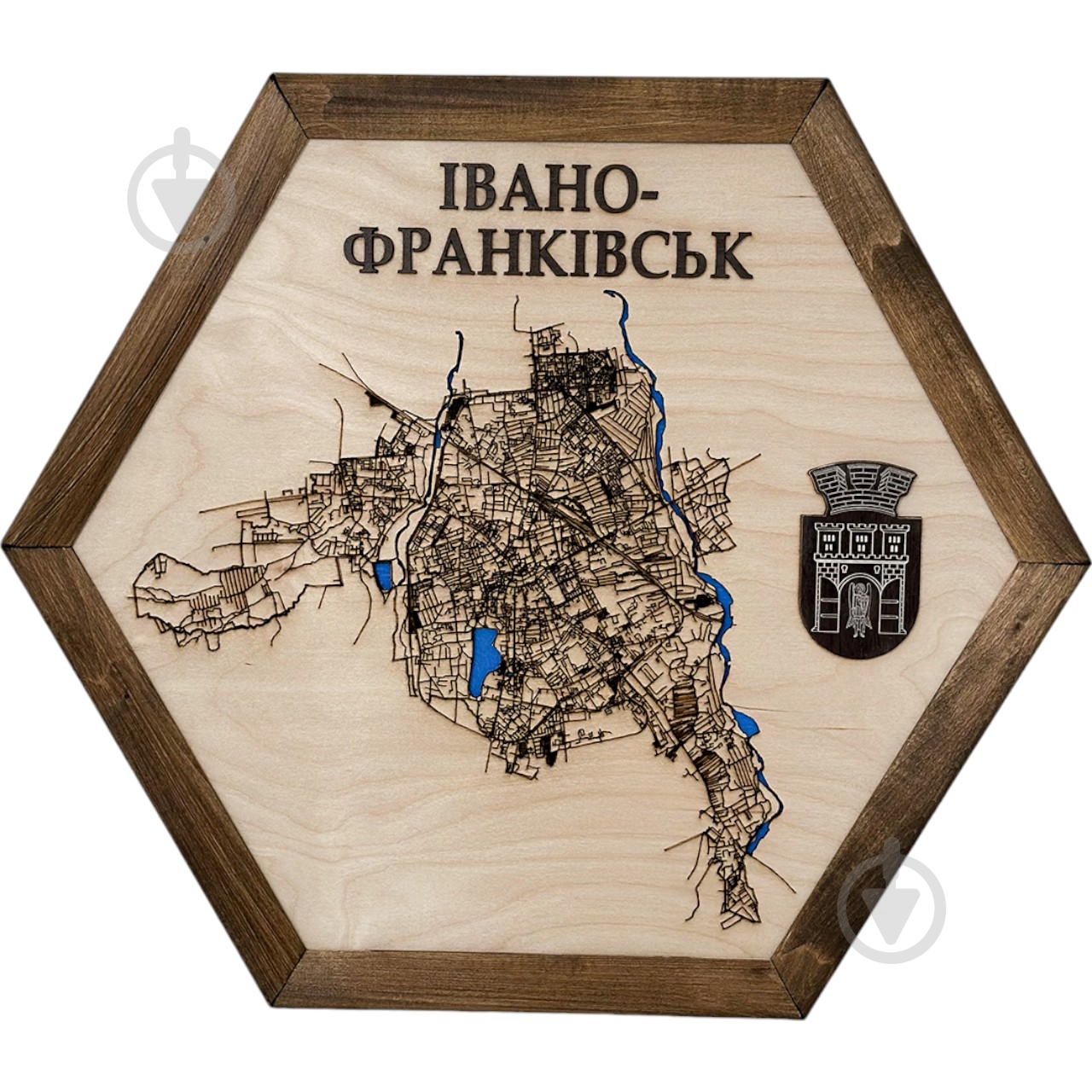Карта Украины Ивано-Франковск 40x46 см - фото 1