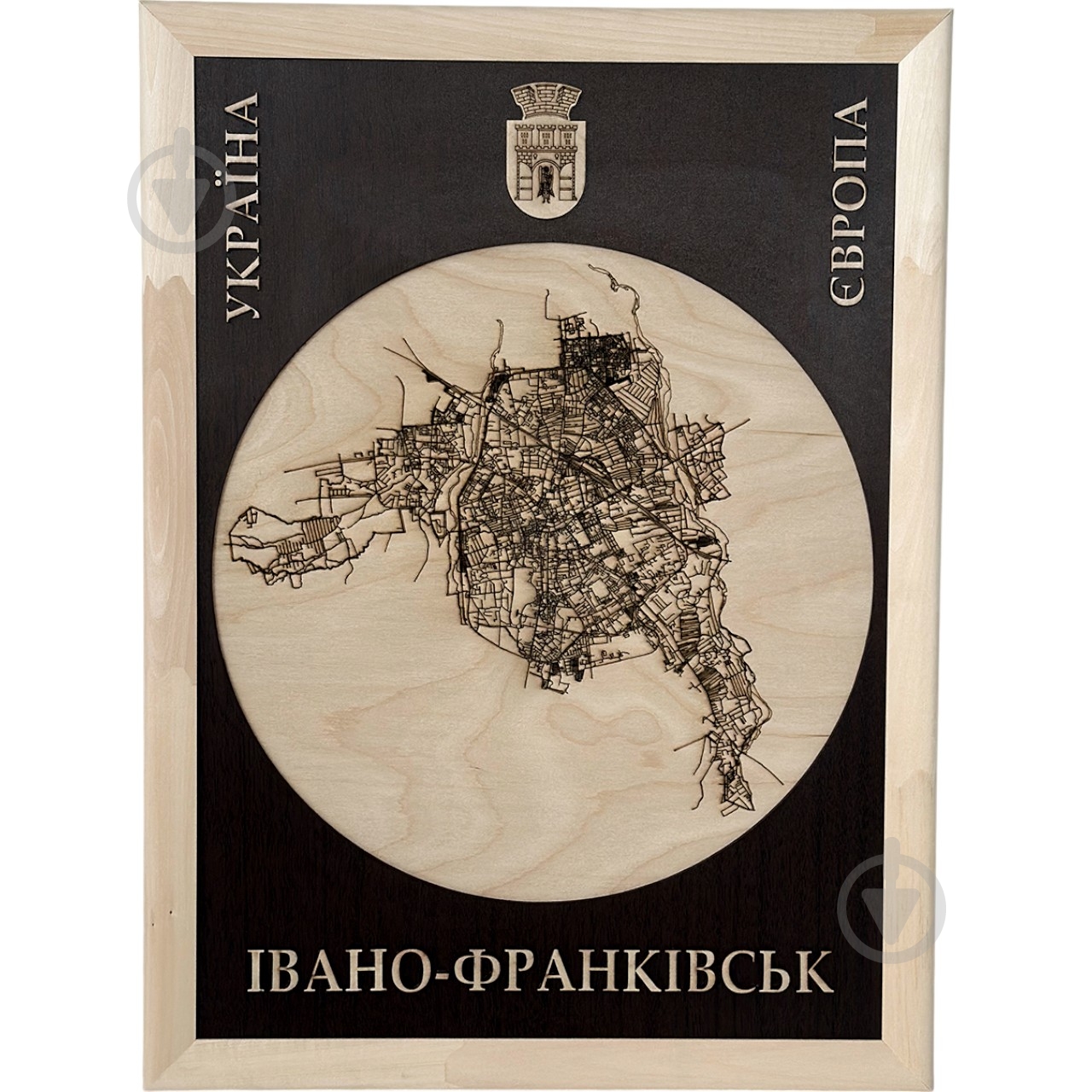 Карта Украины Ивано-Франковск 61x45 см - фото 1