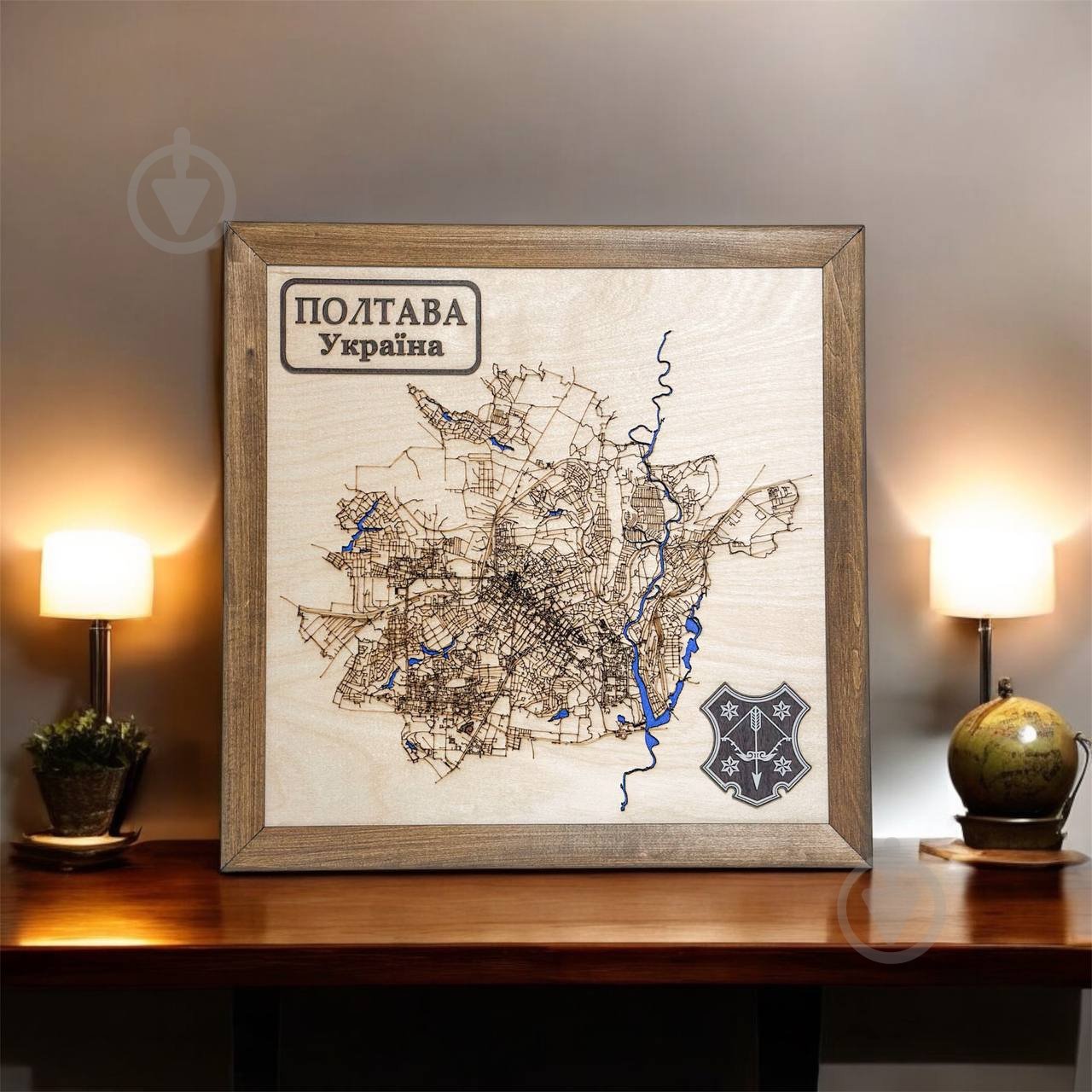 Карта Украины Полтава 45x45 см - фото 2 Карта Украины Полтава 45x45 см - фото 2