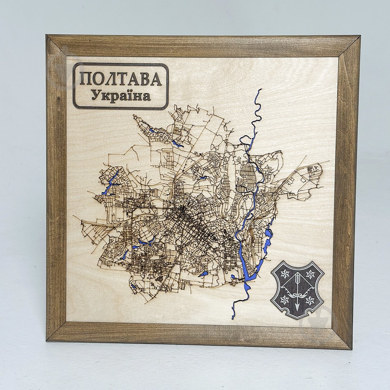 Карта Украины Полтава 45x45 см - фото 3 Карта Украины Полтава 45x45 см - фото 3