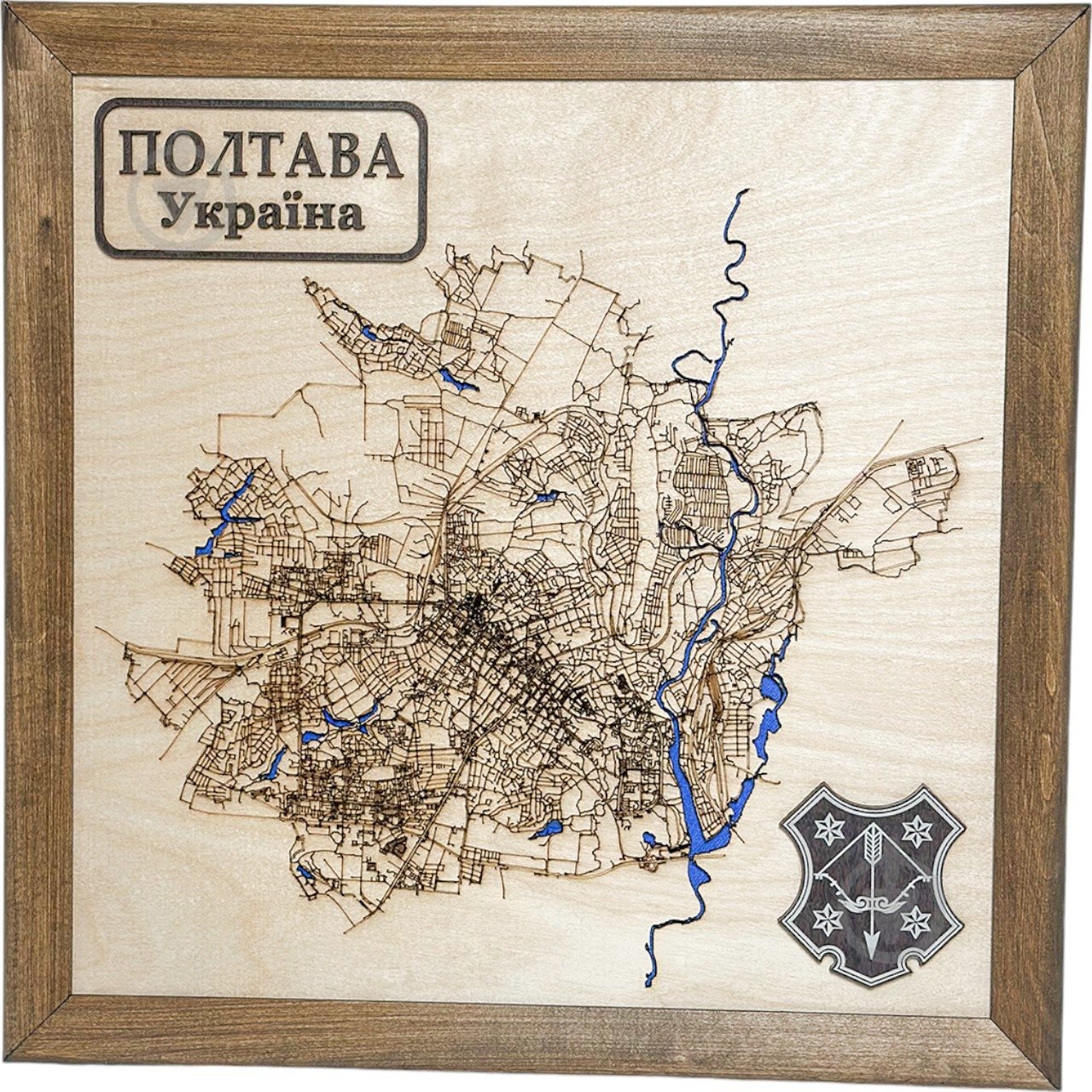 Карта Украины Полтава 45x45 см - фото 1 Карта Украины Полтава 45x45 см - фото 1