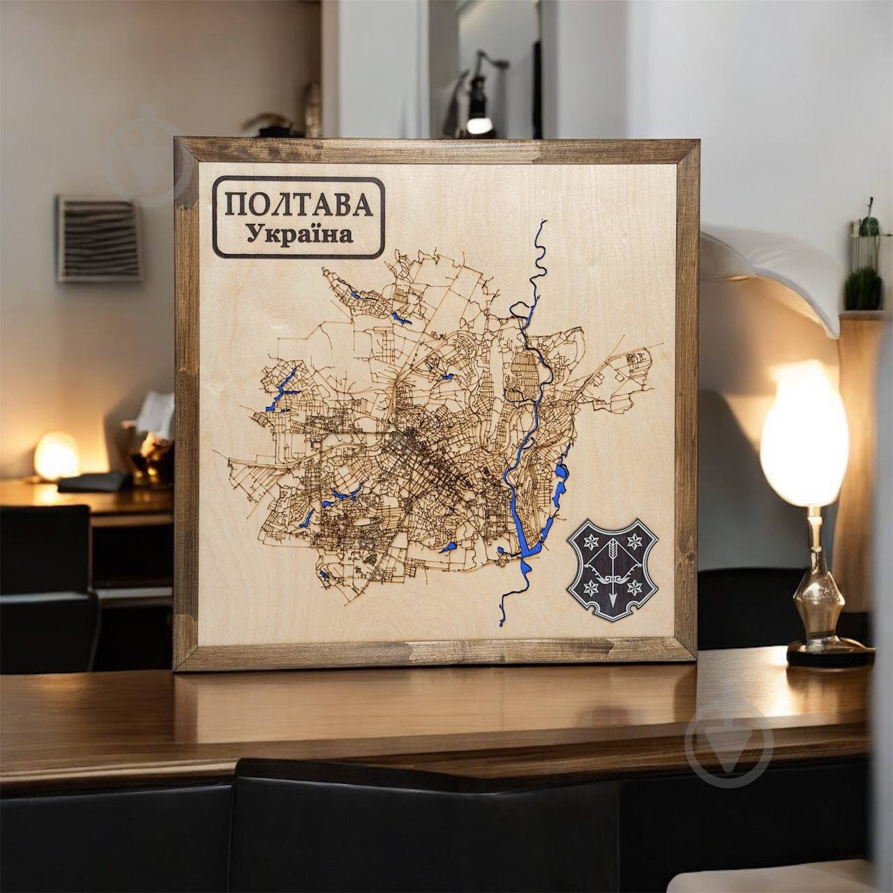 Карта Украины Полтава 65x65 см - фото 2 Карта Украины Полтава 65x65 см - фото 2