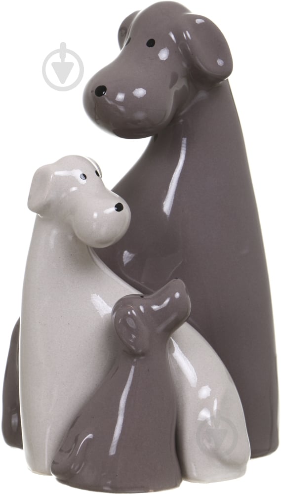 Набір статуеток Eterna песики 2016 16,5х13х13 см сірий - фото 1