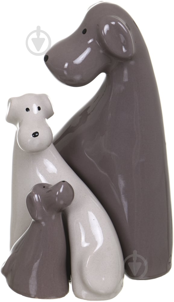 Набір статуеток Eterna песики 2016 16,5х13х13 см сірий - фото 2