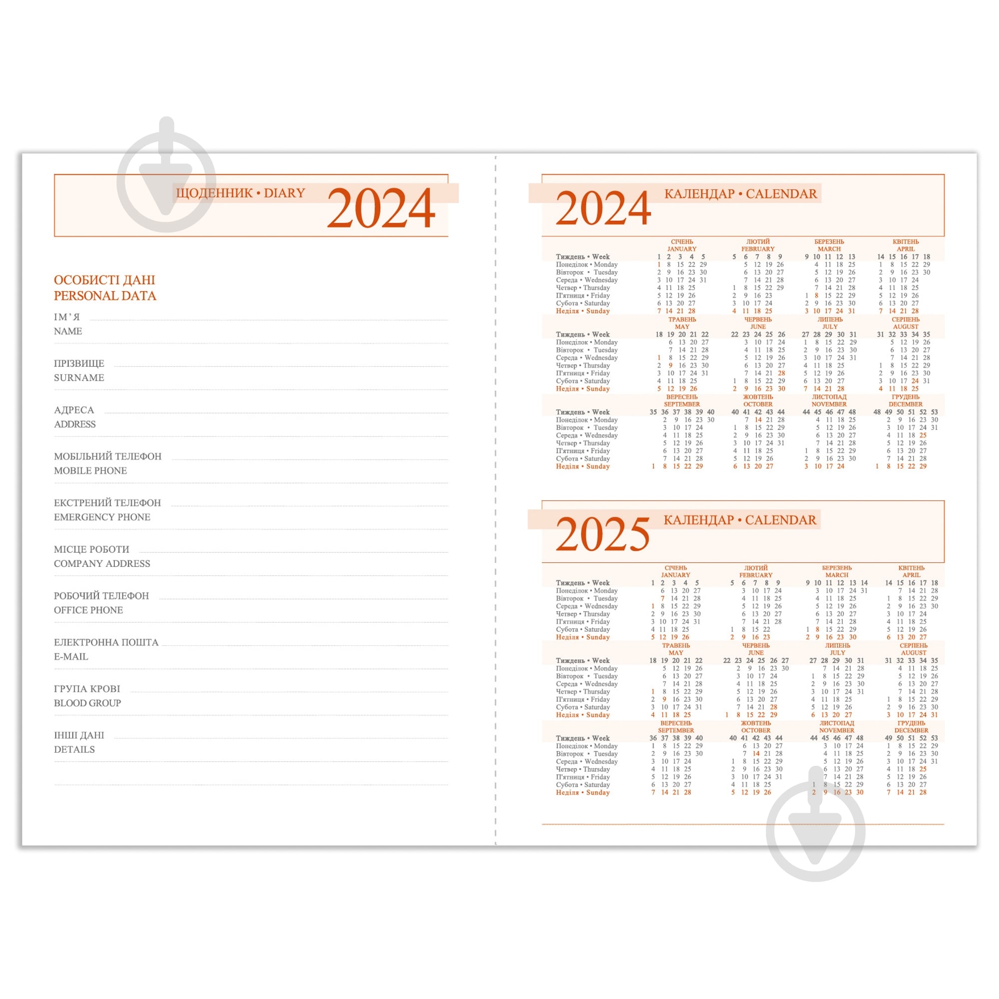 Дневник датированный синий 368 стр. Leo Planner Boss A5 2024 - фото 8