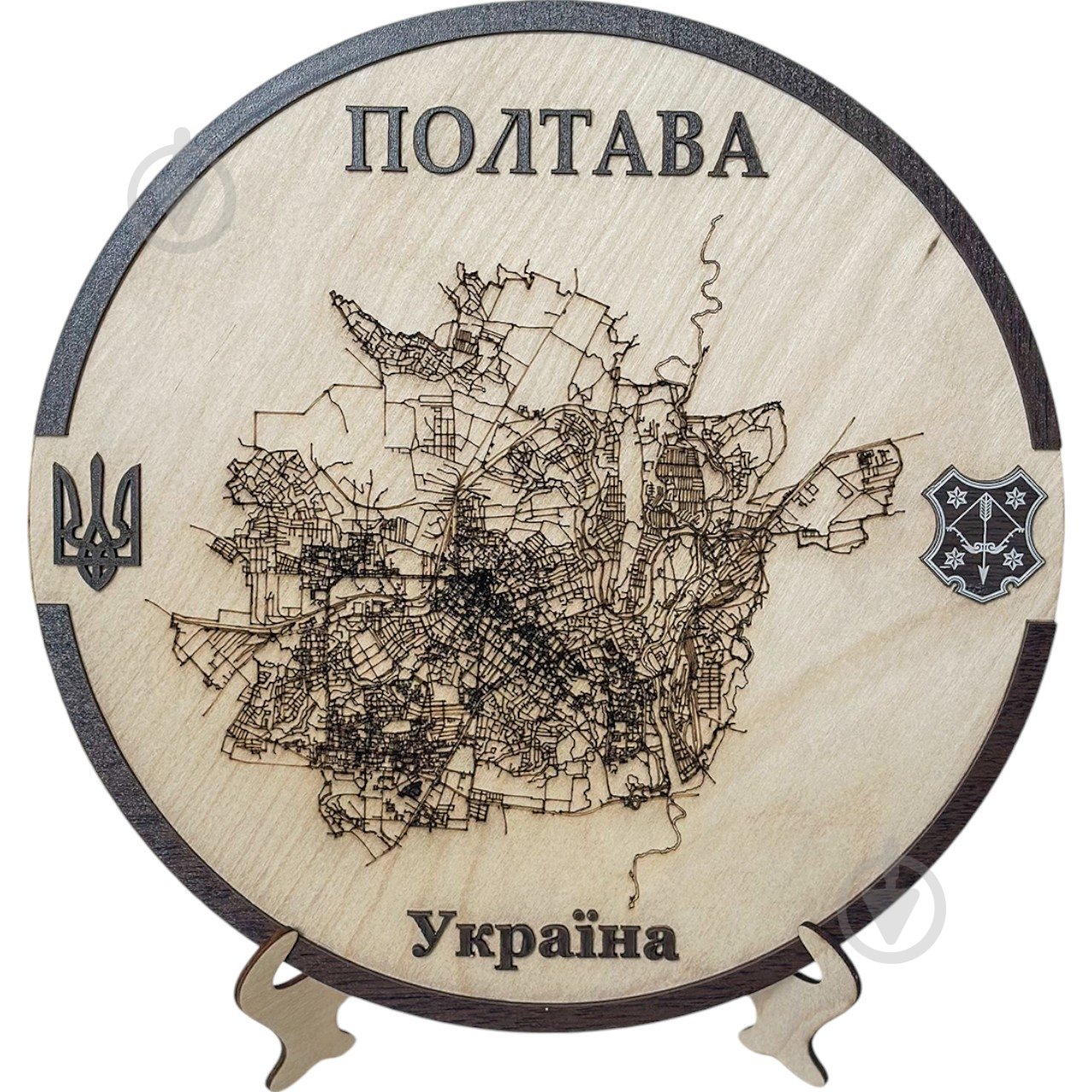 Карта Украины Полтава круглая d30 - фото 1 Карта Украины Полтава круглая d30 - фото 1