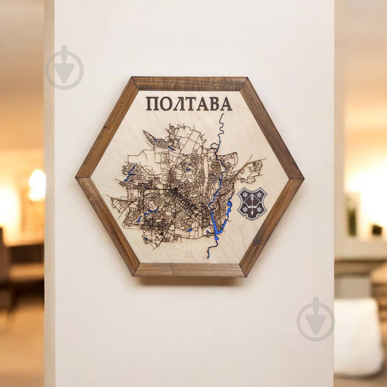 Мапа України Полтава 40x46 см - фото 2