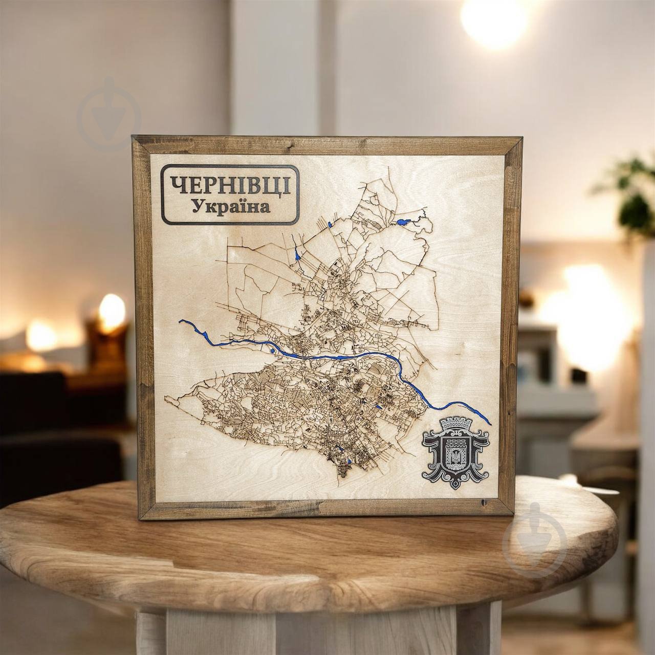 Мапа України Чернівці 60x60 см - фото 2