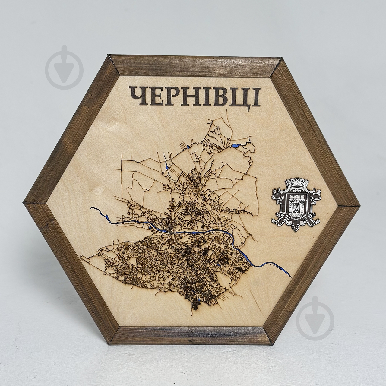 Мапа України Чернівці шестикутна 40x46 см - фото 3