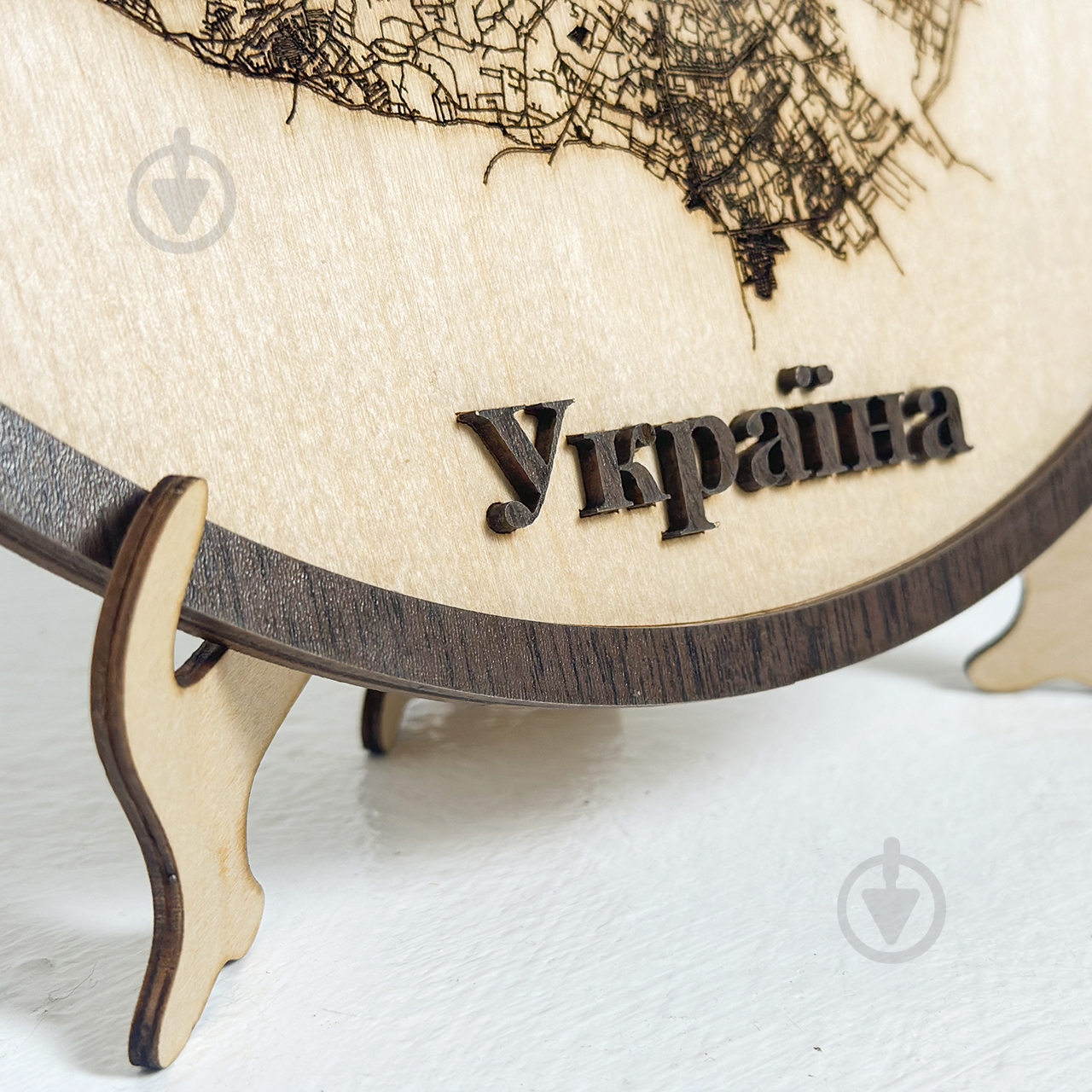 Карта Украины Черновцы круглая с подставкой d20 - фото 6