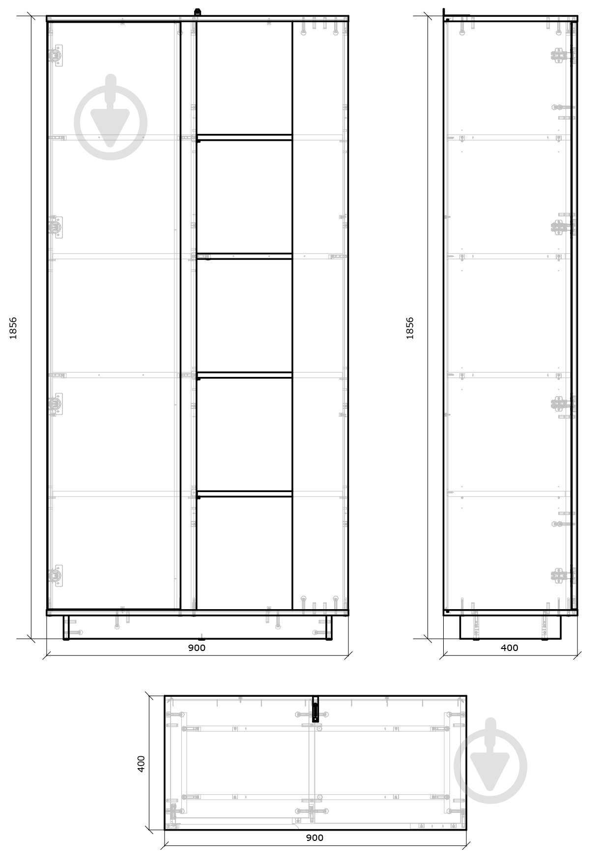 УЦЕНКА! Шкаф 1д Concept дуб крафт серый / нимфея альба (УЦ №2935) - фото 2 УЦЕНКА! Шкаф 1д Concept дуб крафт серый / нимфея альба (УЦ №2935) - фото 2