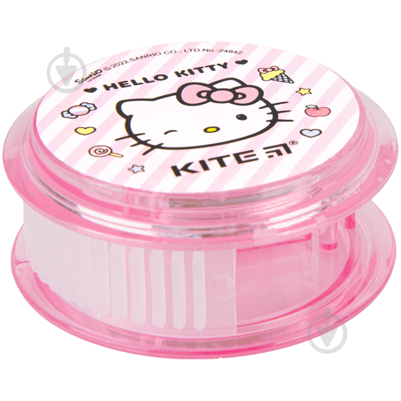 Точилка с контейнером круглая Hello Kitty K22-117 KITE - фото 1 Точилка с контейнером круглая Hello Kitty K22-117 KITE - фото 1