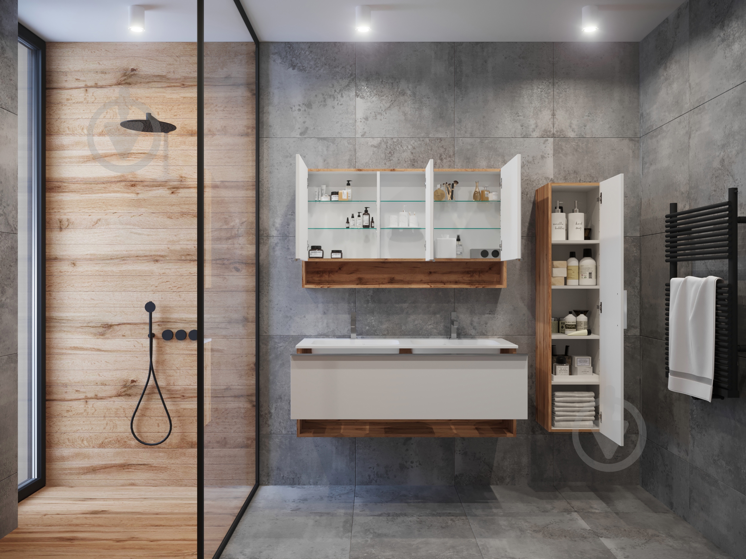 Шафа для ванної кімнати ЮВЕНТА Domus - 140 Дуб Натуральний - фото 4