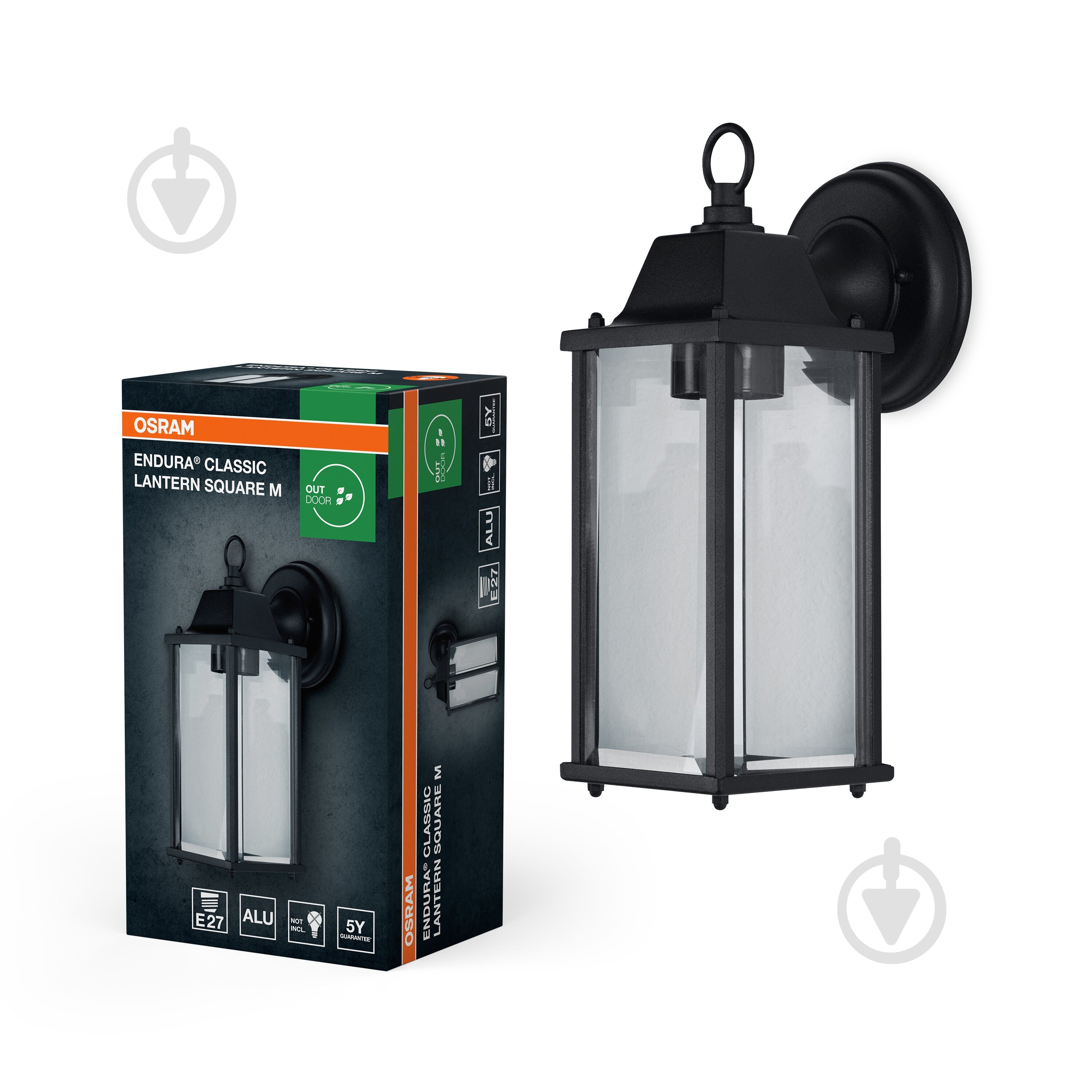 УЦІНКА! Світильник вуличний настінний Ledvance/Osram ENDURA CLASSIC LANTERN SQUARE M E27 IP23 чорний (УЦ №2935) - фото 8 УЦІНКА! Світильник вуличний настінний Ledvance/Osram ENDURA CLASSIC LANTERN SQUARE M E27 IP23 чорний (УЦ №2935) - фото 8