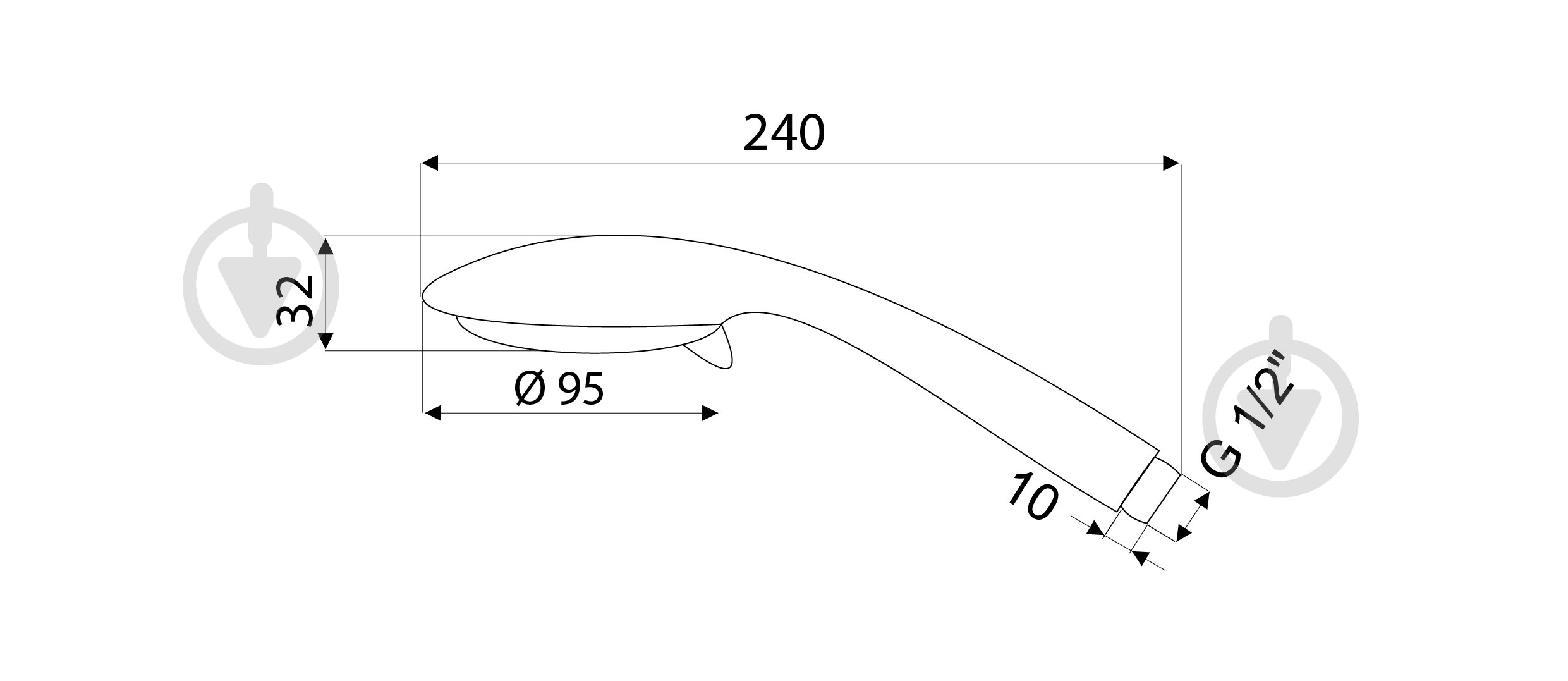 Лійка для душу Rubineta Oxy O 100 - фото 2 Лійка для душу Rubineta Oxy O 100 - фото 2