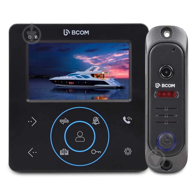 Комплект відеодомофона BCOM BD-480M Black Kit 240554 - фото 1