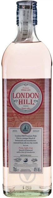 Джин London Hill Hill Pink Gin 40% 0,7 л - фото 1