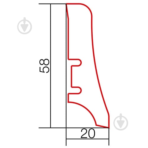 Плинтус Barlinek белый 20х58х2200 мм - фото 2