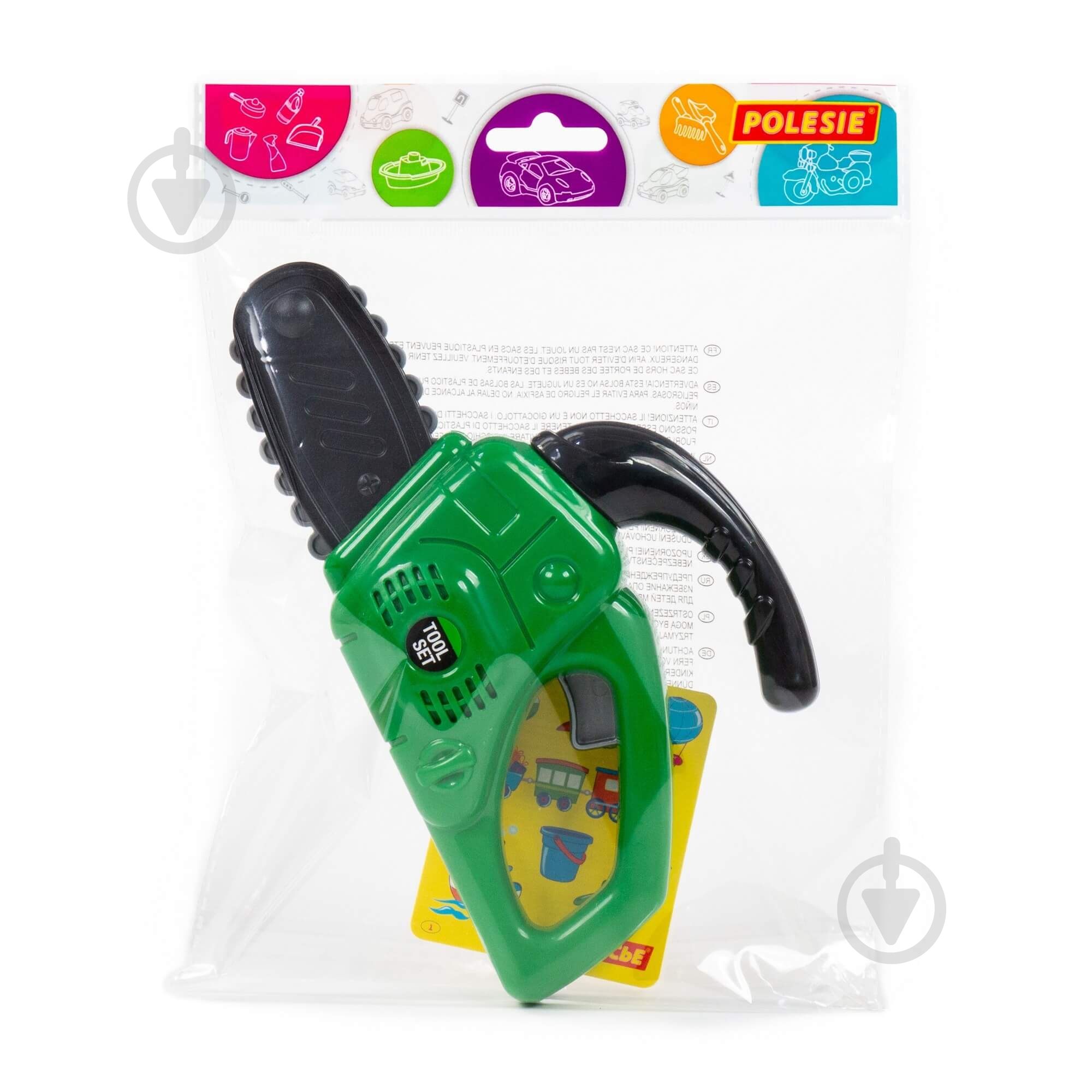 Игрушка Полесье Бензопила зеленая 90447 - фото 4 Игрушка Полесье Бензопила зеленая 90447 - фото 4
