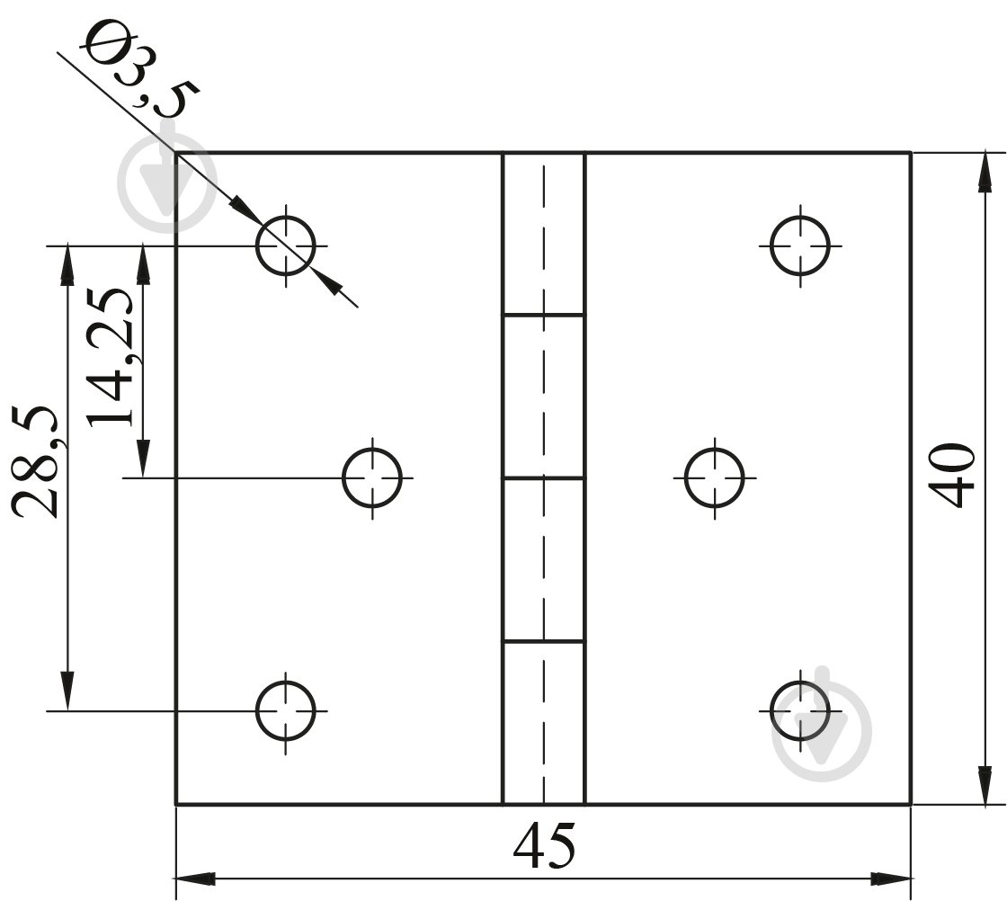 Петля накладна DC кватиркова 180° 40х40 мм оцинкована - фото 3 Петля накладна DC кватиркова 180° 40х40 мм оцинкована - фото 3