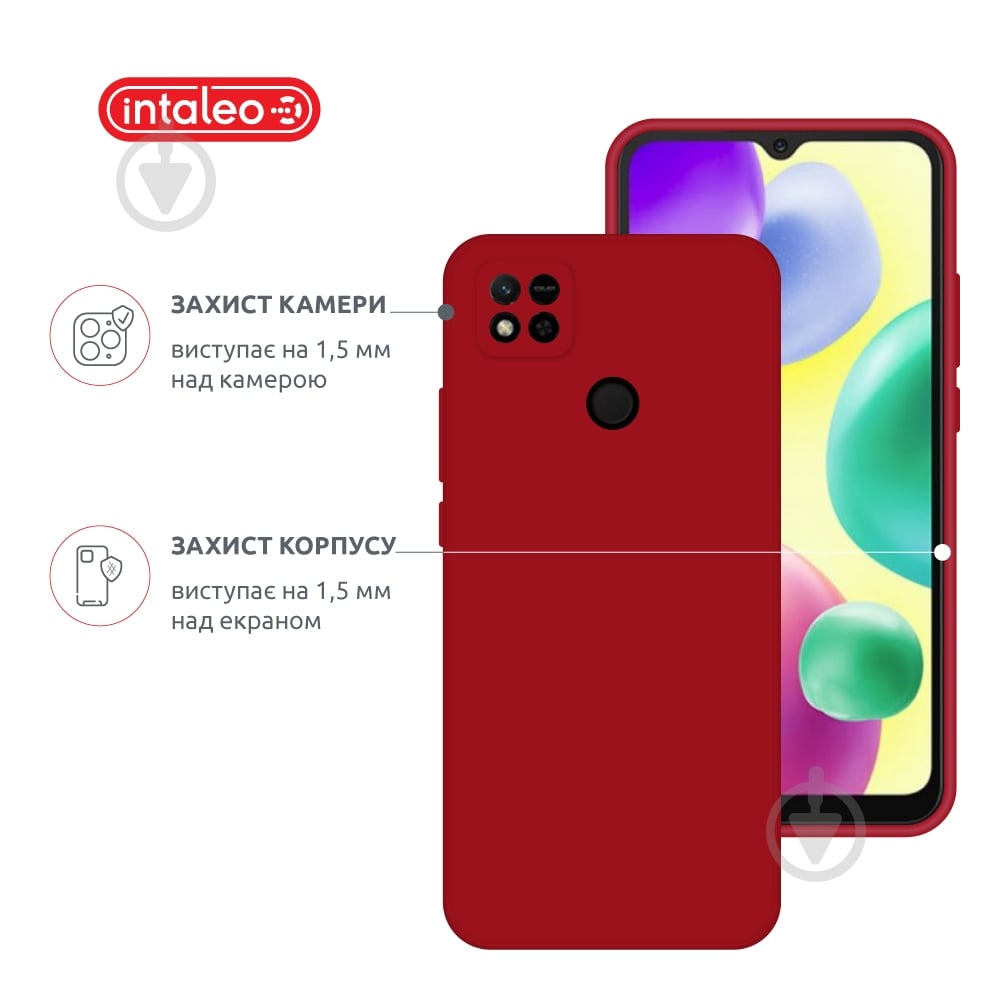 Чехол Intaleo SoftShell красный для Xiaomi Redmi 10A - фото 3