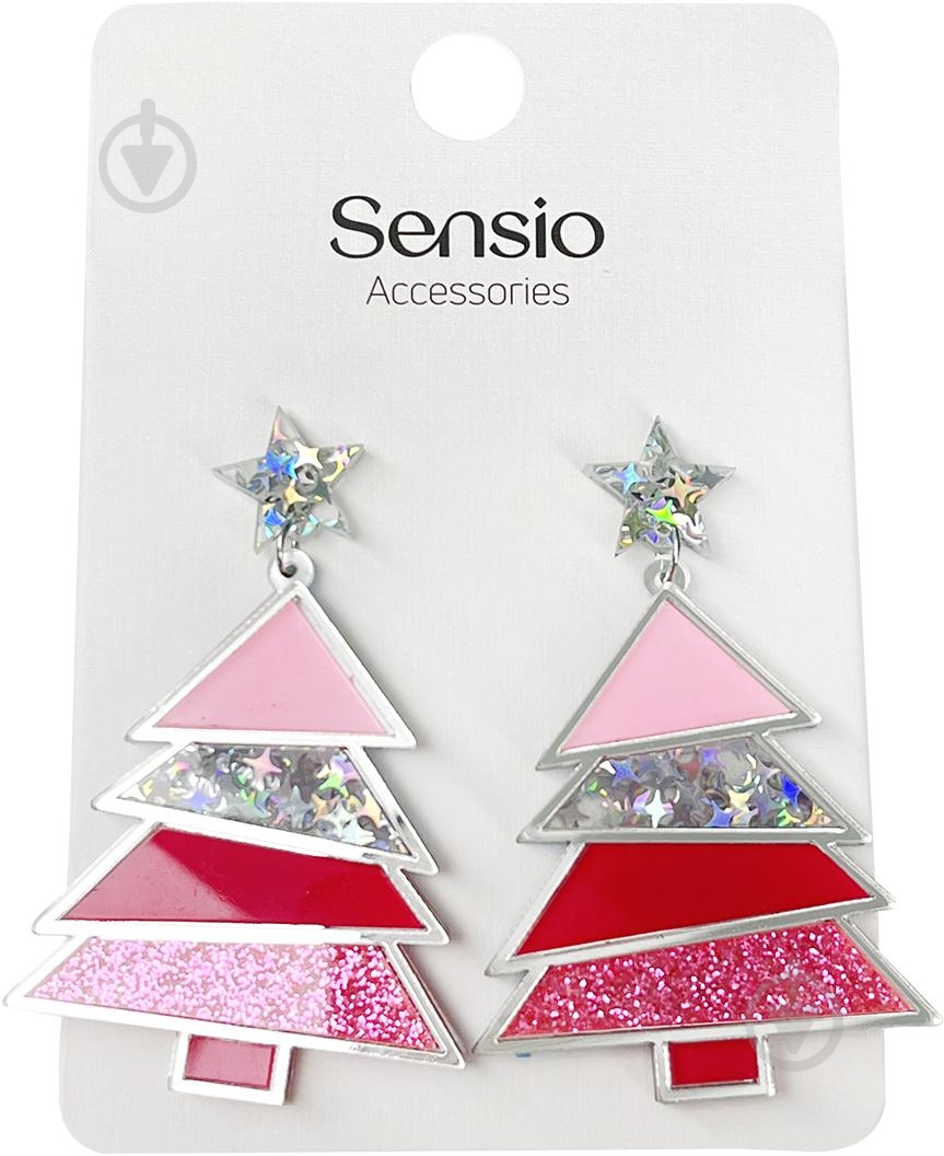 Серьги Sensio Pink tree пара золотой - фото 2