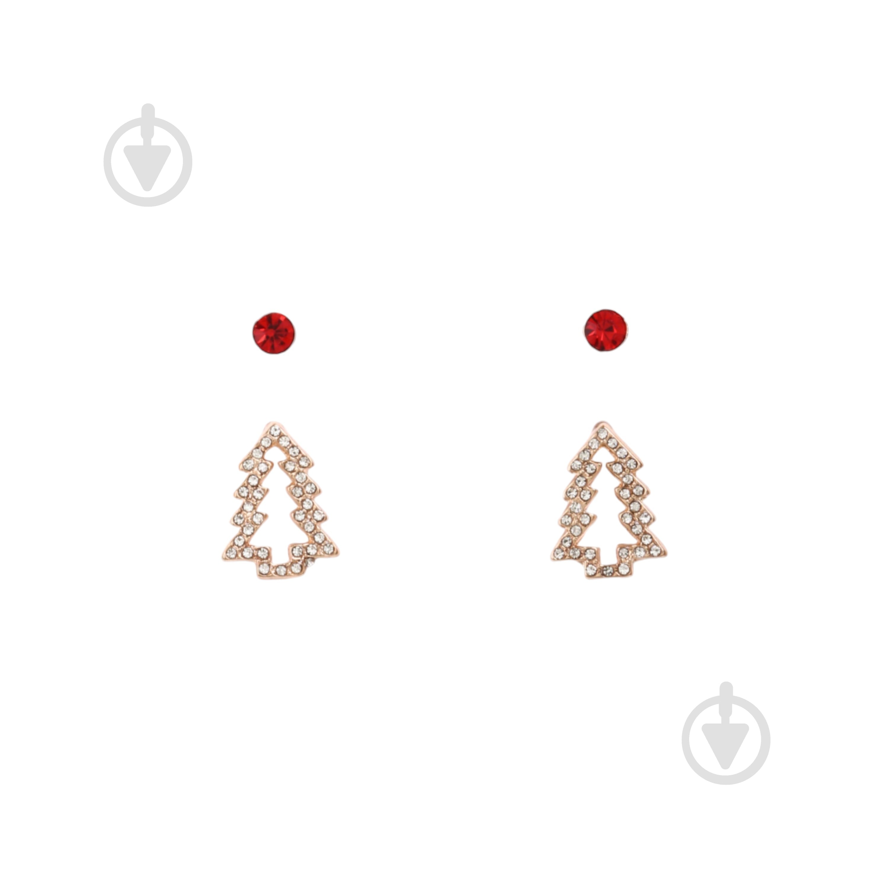 Серьги Sensio сет 2 пары Minimal золотой - фото 1