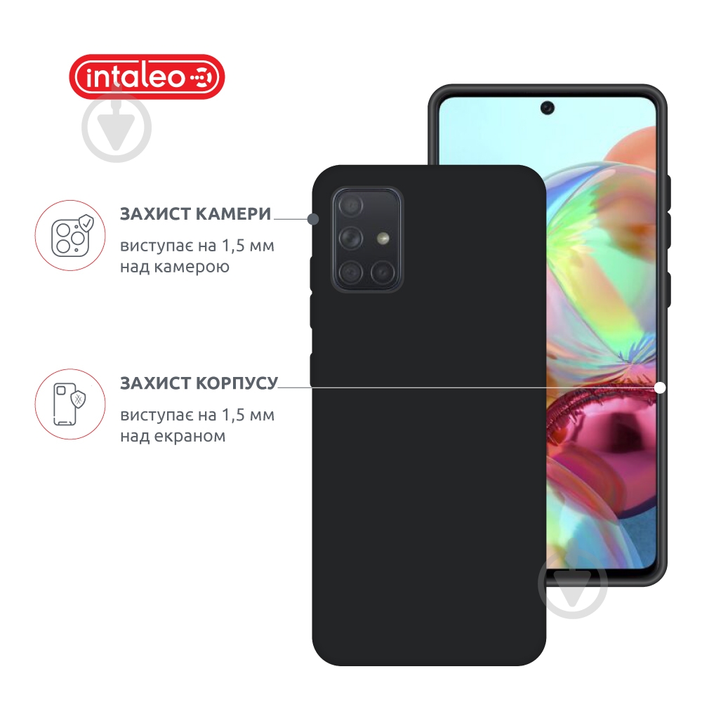 Чехол Intaleo SoftShell для Samsung Galaxy A71 черный - фото 3
