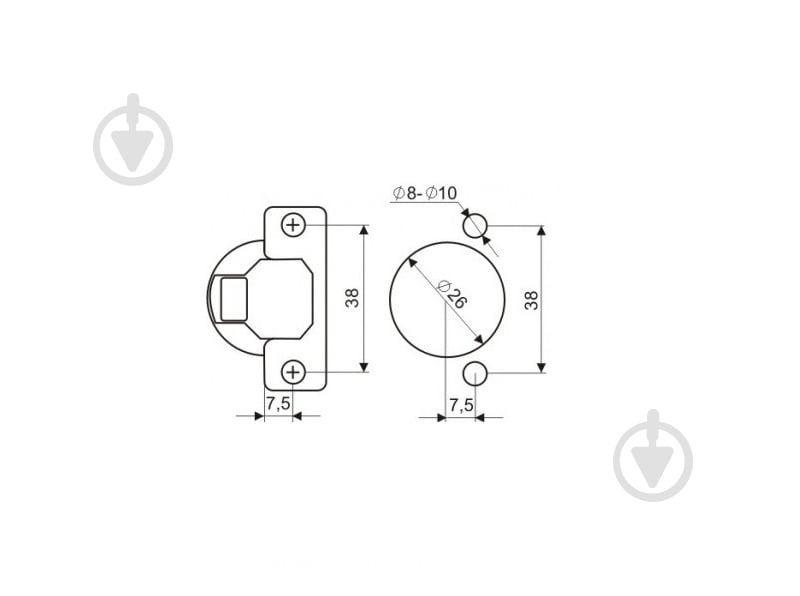 Петля накладная DC 95° SLIDE ON MINI d26 мм с газовым амортизатором доводчиком - фото 4