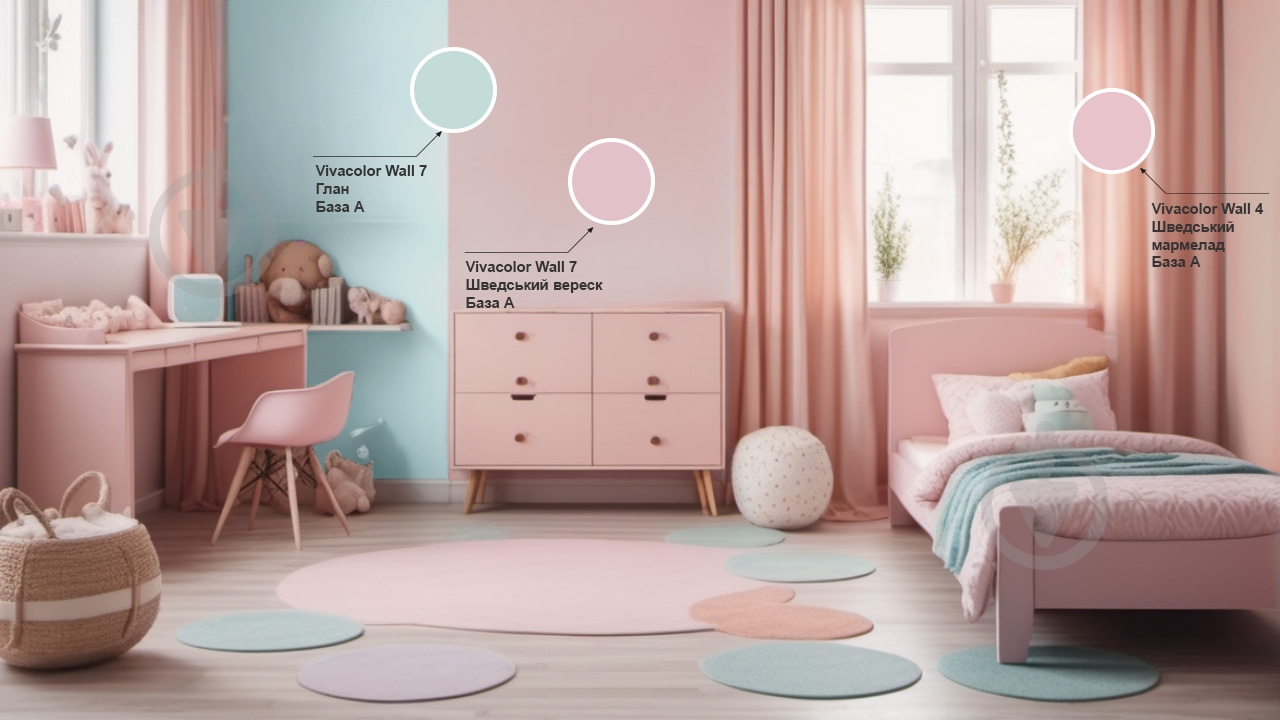 Краска интерьерная латексная Vivacolor Wall 4 глубокий мат Шведский мармелад H423 2,7 л - фото 3 Краска интерьерная латексная Vivacolor Wall 4 глубокий мат Шведский мармелад H423 2,7 л - фото 3