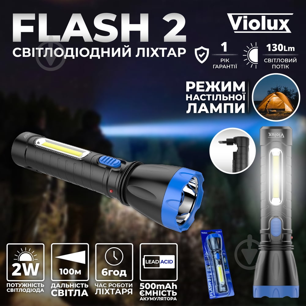 Фонарь ручной Violux FLASH2 130 Lm 360104 - фото 3
