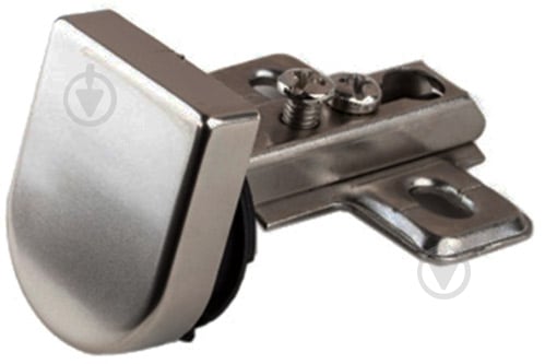 Петля для стекла накладная под отверстие с накладкой матовый никель DC - фото 1