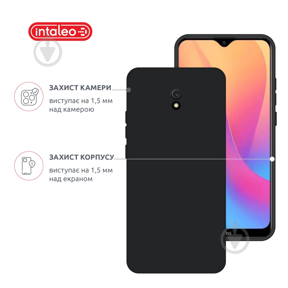 Чехол Intaleo SoftShell черный для Xiaomi Redmi 8A - фото 3