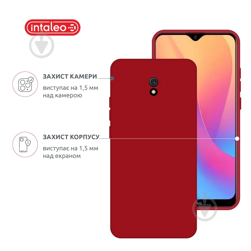 Чехол Intaleo SoftShell красный для Xiaomi Redmi 8A - фото 3 Чехол Intaleo SoftShell красный для Xiaomi Redmi 8A - фото 3