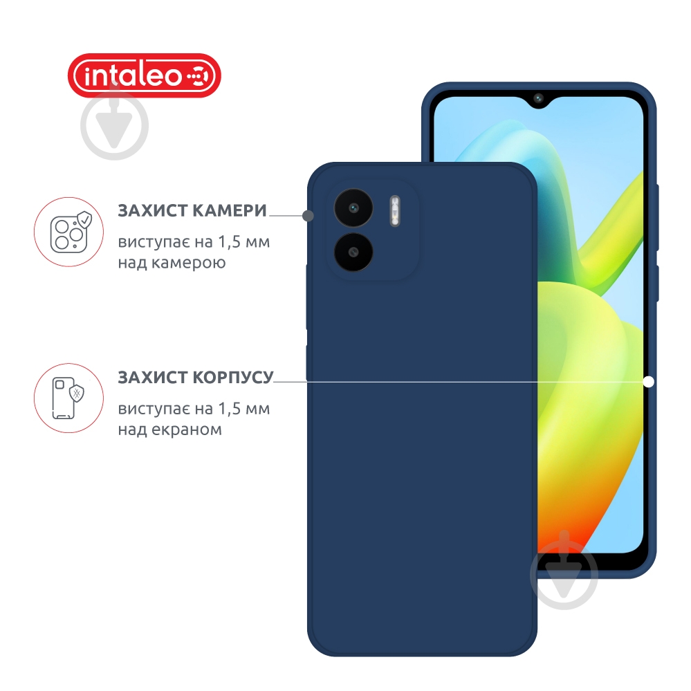 Чехол Intaleo SoftShell голубой для Xiaomi Redmi A1 - фото 3 Чехол Intaleo SoftShell голубой для Xiaomi Redmi A1 - фото 3