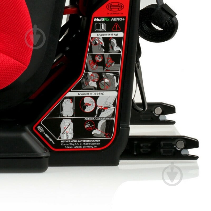 Автокресло-бустер Heyner MultiFix AERO+ (I,II,III) Racing red 796 130 HE - фото 3 Автокресло-бустер Heyner MultiFix AERO+ (I,II,III) Racing red 796 130 HE - фото 3