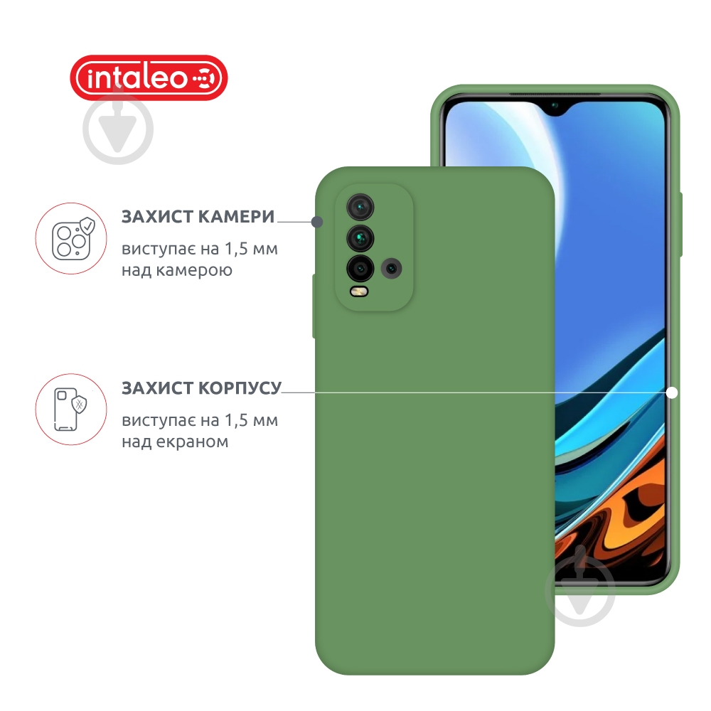 Чохол Intaleo SoftShell зелений для Xiaomi Redmi 9T - фото 3 Чохол Intaleo SoftShell зелений для Xiaomi Redmi 9T - фото 3