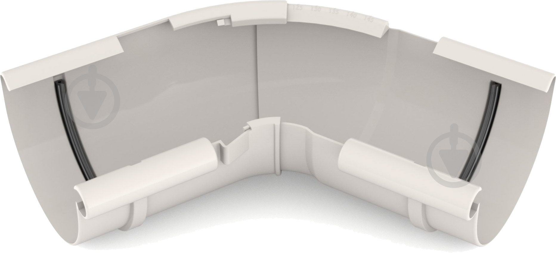 Кут внутренний Bryza регулируемый 120-145° 125 мм белый - фото 1