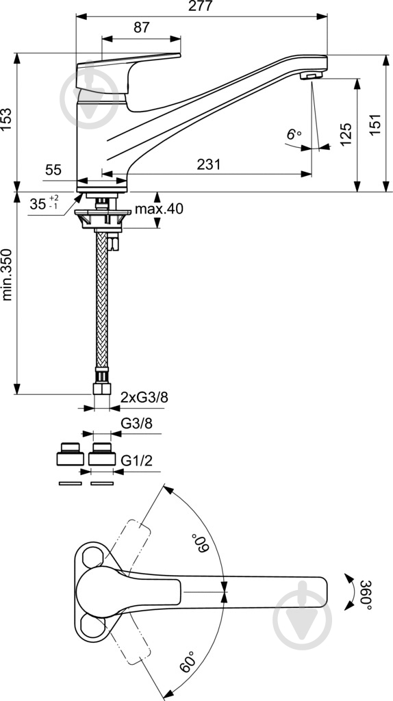 Смеситель для кухни Vidima Posh B0791AA - фото 4