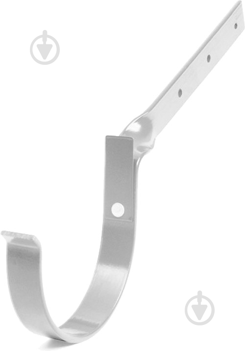 Кронштейн желоба Bryza изогнут металлический 125 мм белый - фото 1