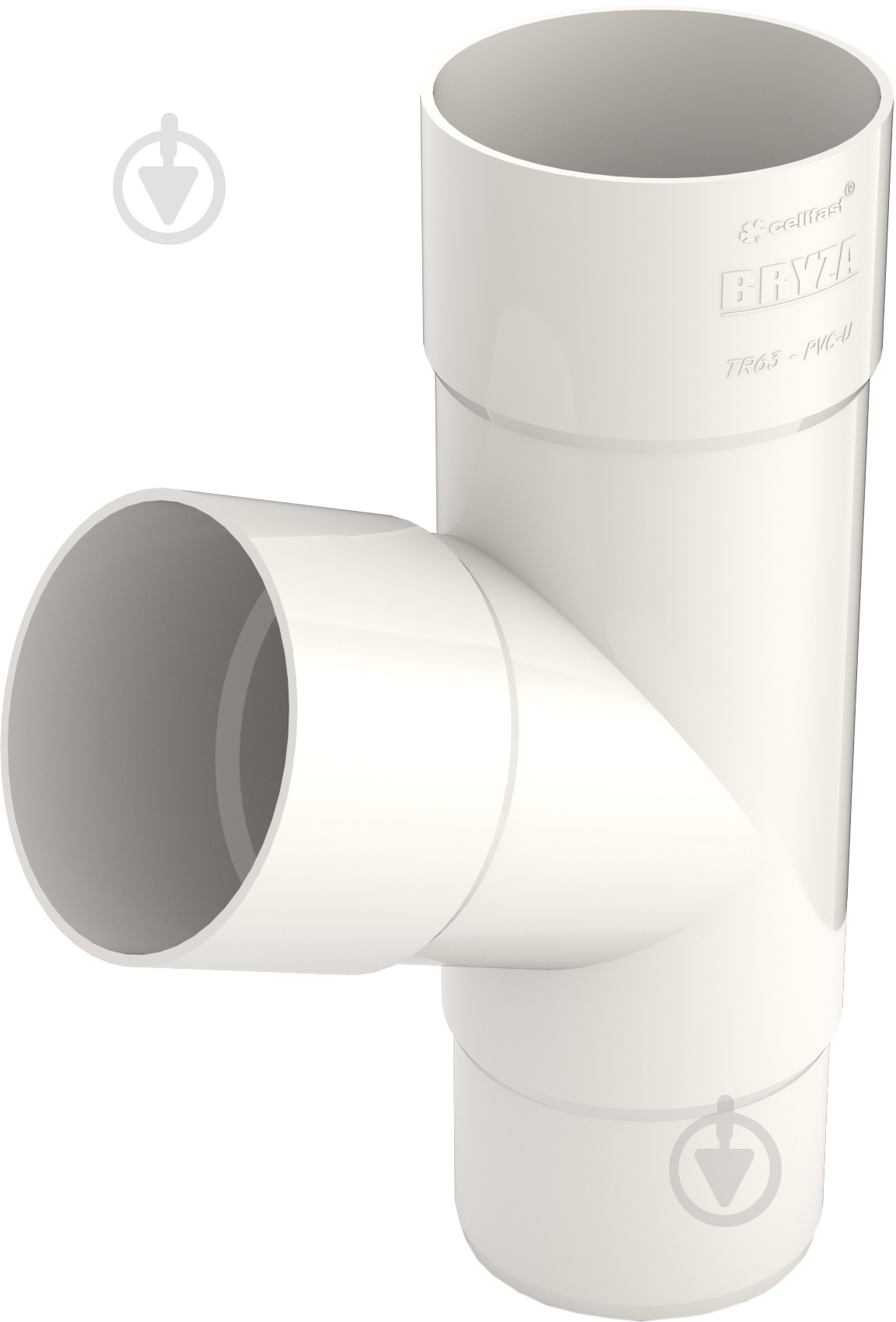 Тройник Bryza 90 мм белый - фото 1