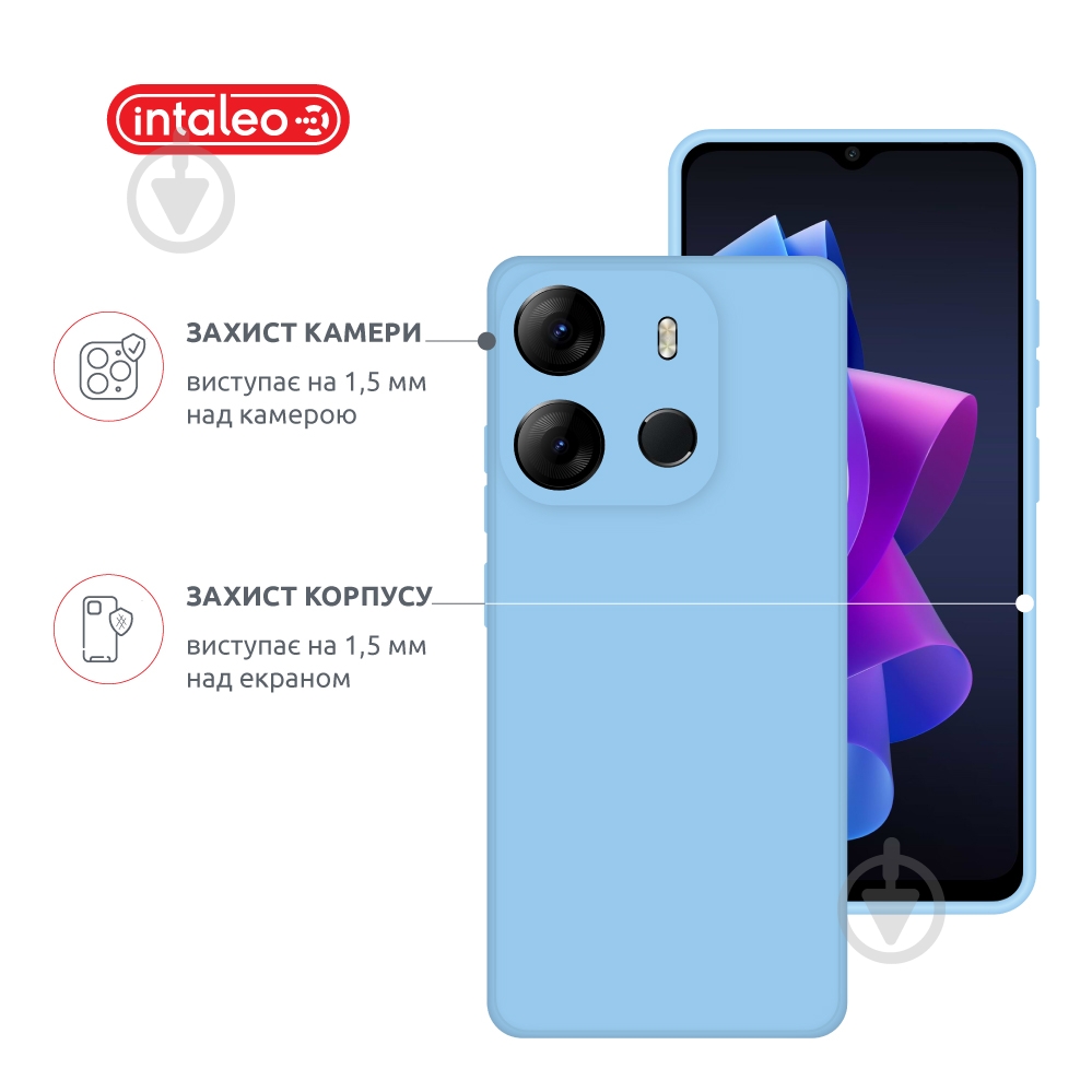 Чохол Intaleo 1283126585913 SoftShell Tecno Spark Go 2023 light blue - фото 3 Чохол Intaleo 1283126585913 SoftShell Tecno Spark Go 2023 light blue - фото 3