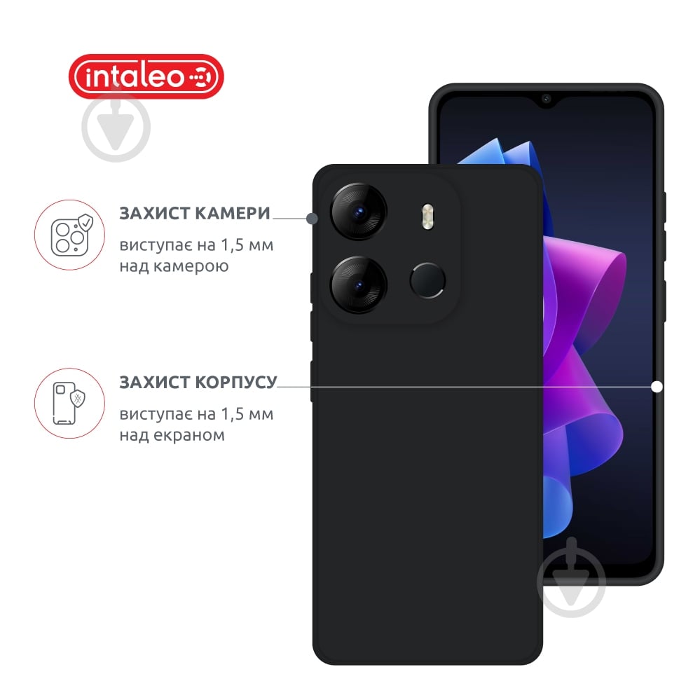 Чохол Intaleo 1283126585944 SoftShell Tecno Spark Go 2023 black - фото 3