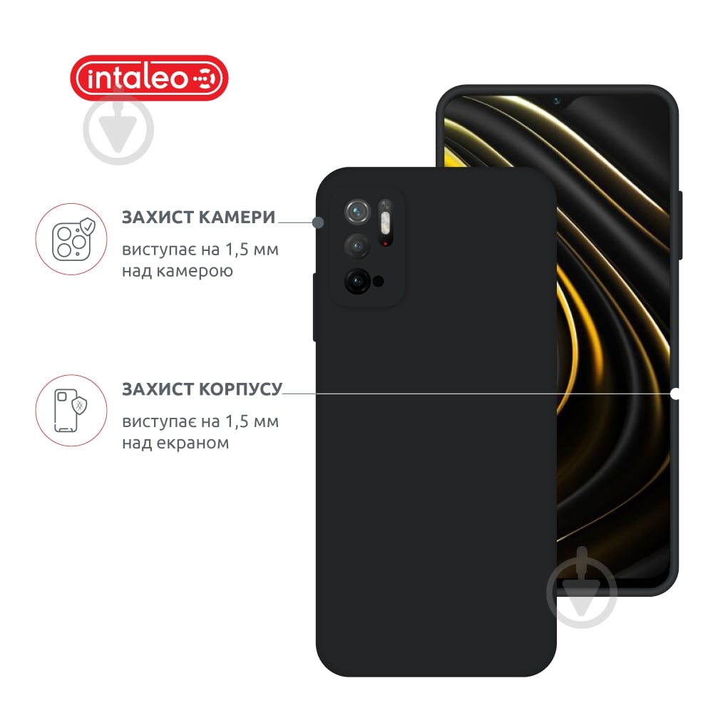 Чехол Intaleo SoftShell черный для Xiaomi Poco M3 Pro - фото 3