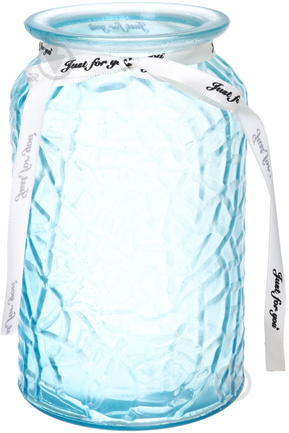 Ваза скляна CRYSTAL Crystal Alison 18 см 18 см блакитна 83210414-5/3_YBCG210414-5 - фото 1