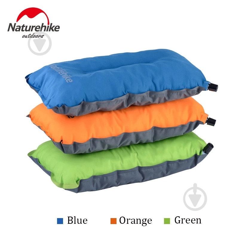 Подушка надувная Naturehike Sponge automatic NH17A001-L голубое - фото 3 Подушка надувная Naturehike Sponge automatic NH17A001-L голубое - фото 3