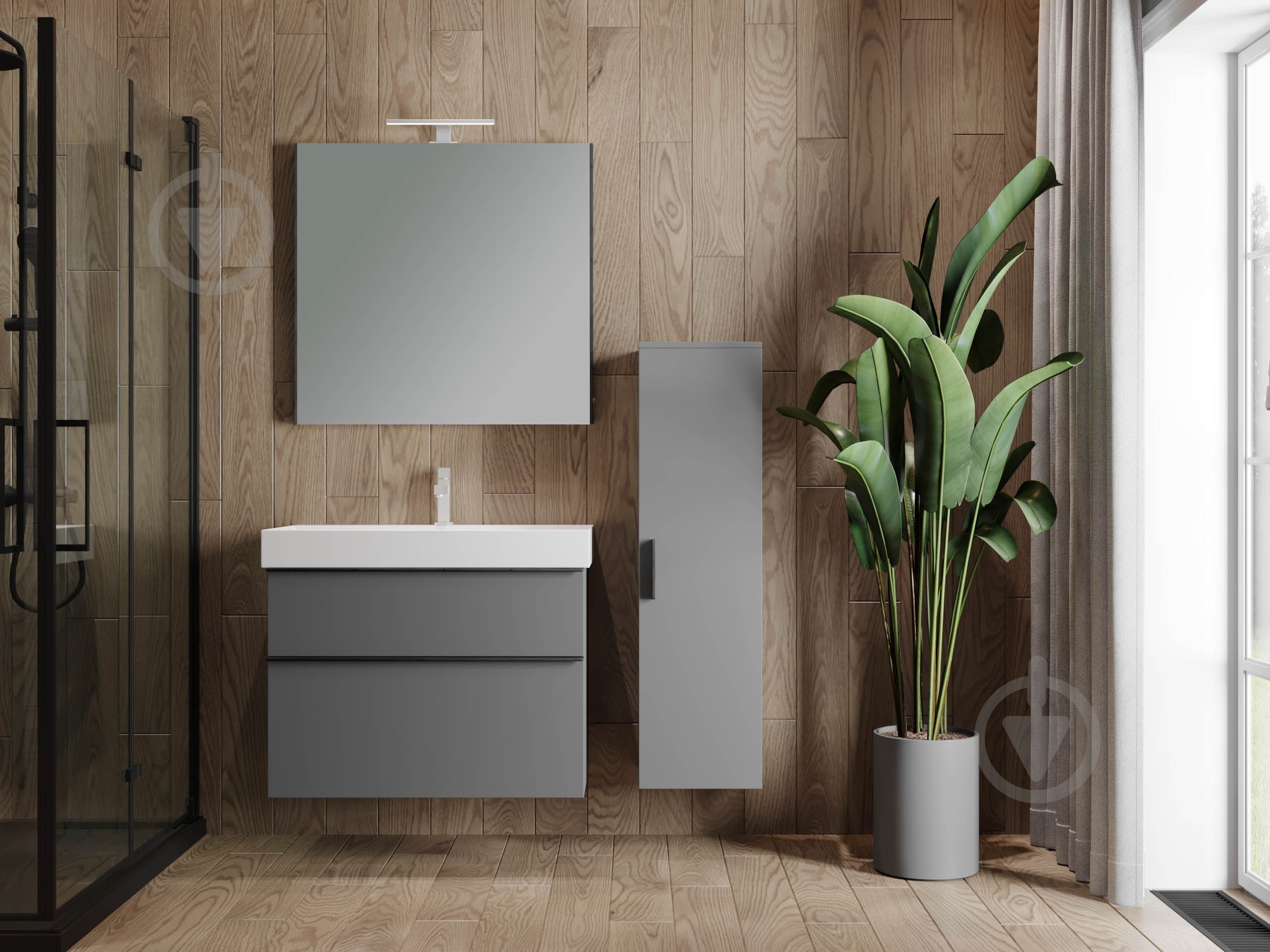 Зеркало настенное ЮВЕНТА Manhattan - 85 черный - фото 2