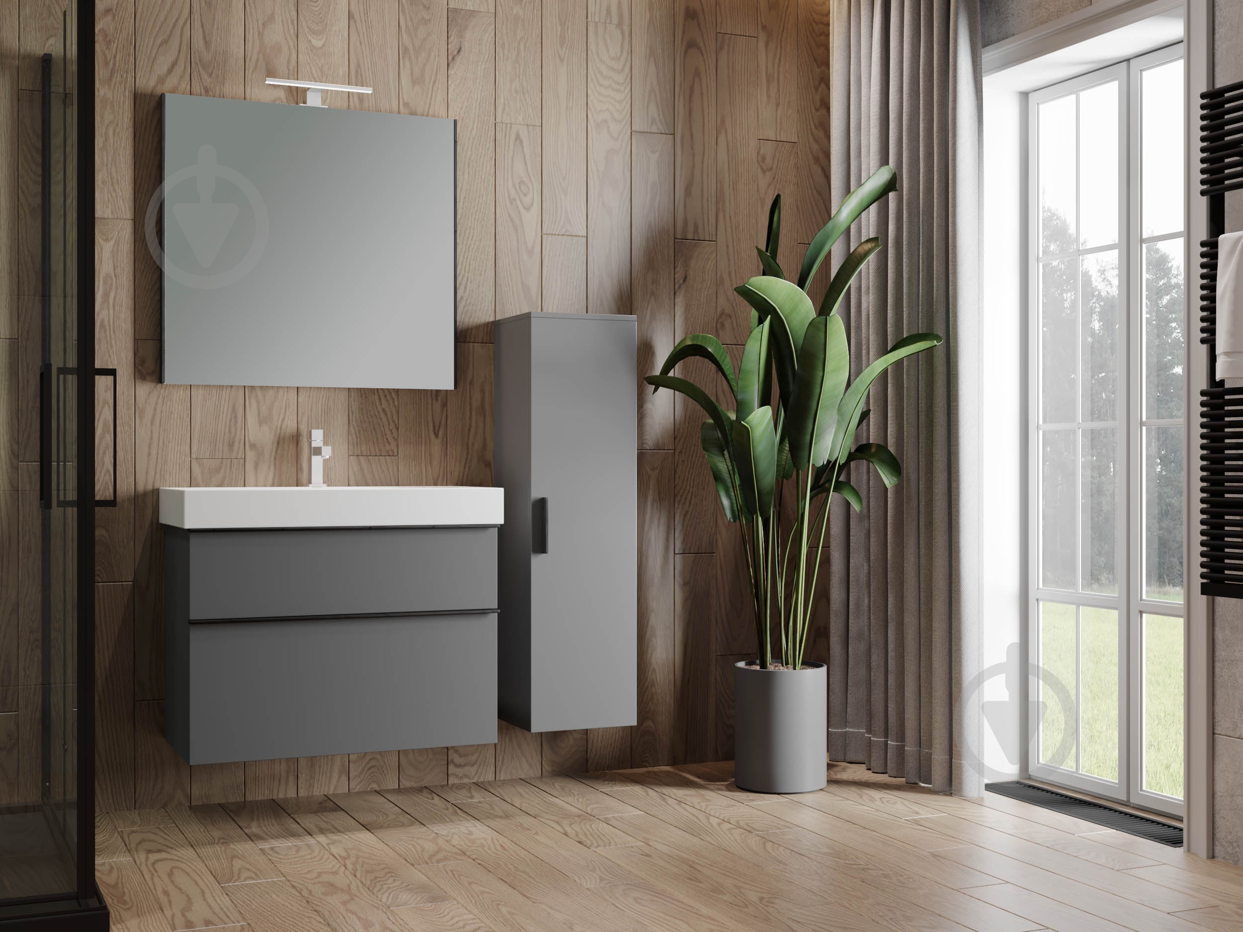 Зеркало настенное ЮВЕНТА Manhattan - 85 черный - фото 3