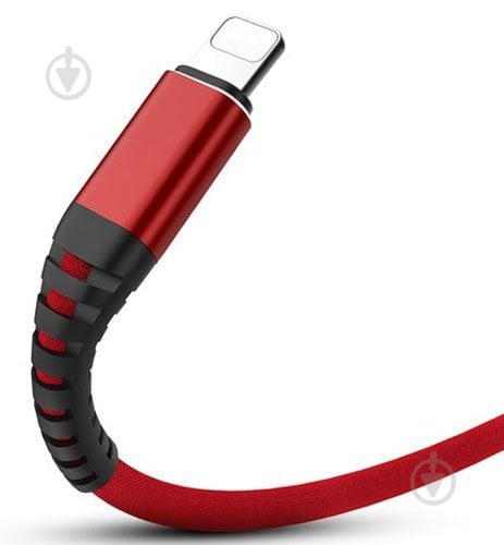 Кабель EXTRADIGITAL Flexible USB - Lightning 1 м black/red (KBU1758) - фото 2